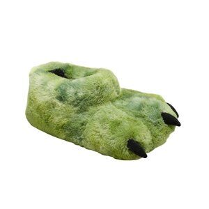 NWT Cat & Jack Youth Boys Kai Dinosaur Foot Slippers 88498250 Green S (13-1)